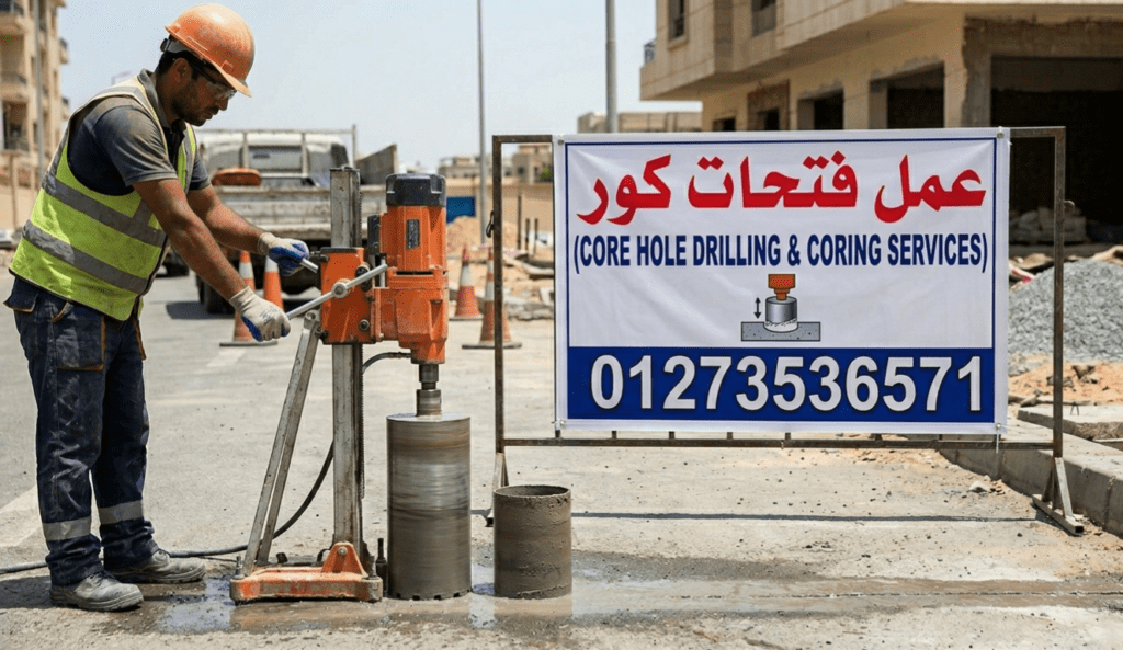 عمل فتحات كور