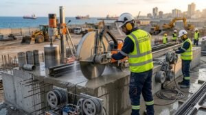 قص الخرسانة بدون اهتزاز