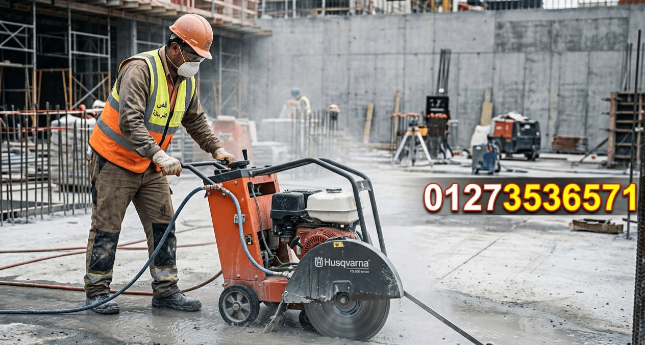 قص الخرسانة بدون تكسير