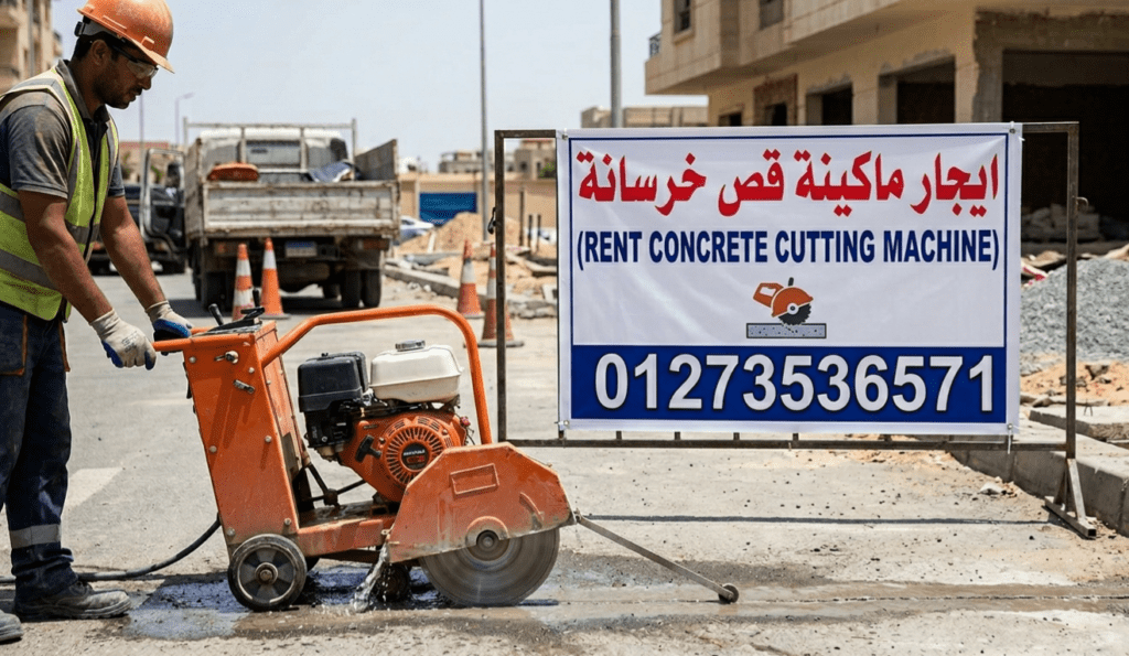 ايجار ماكينة قص خرسانة