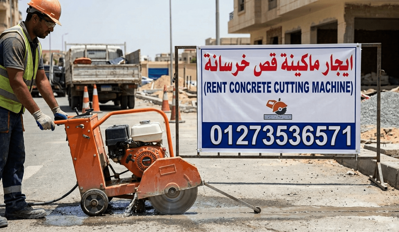 ايجار ماكينة قص خرسانة