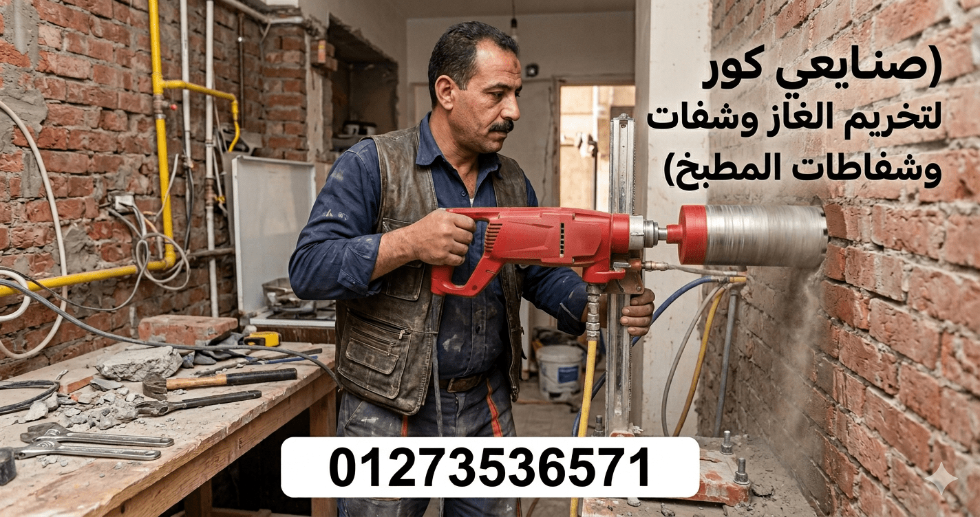 صنايعي كور لتخريم الغاز وشفاطات المطبخ