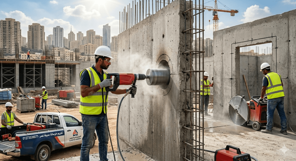 تخريم خرسانة في مدينة نصر