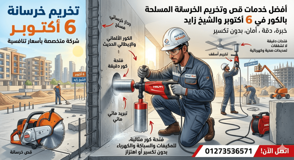 تخريم خرسانة في 6 أكتوبر
