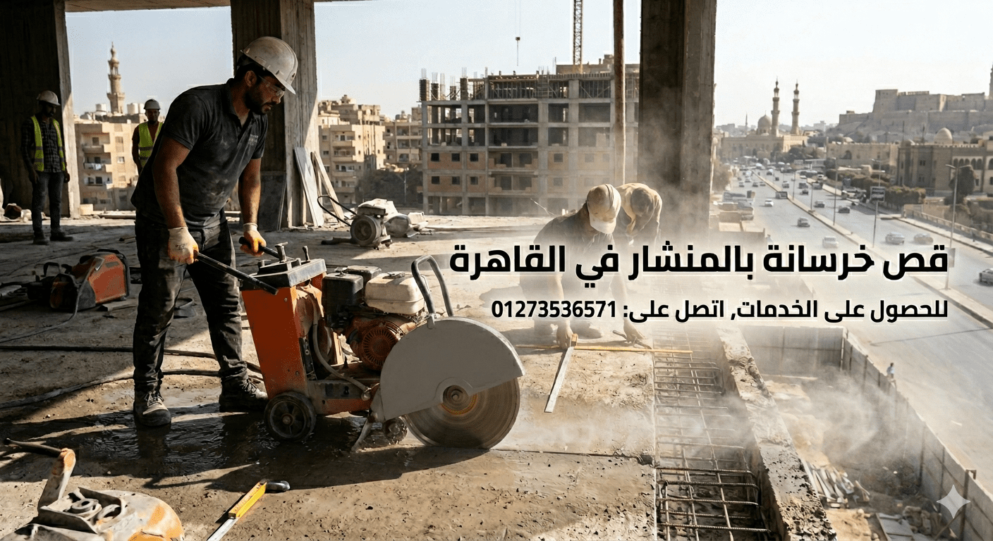 قص خرسانة بالمنشار في القاهرة