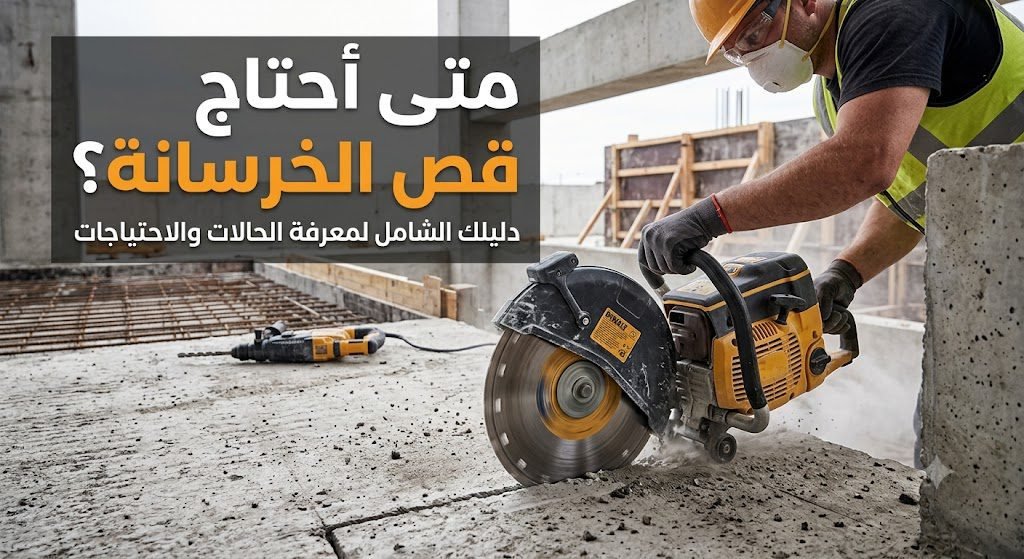 متى أحتاج قص الخرسانة؟