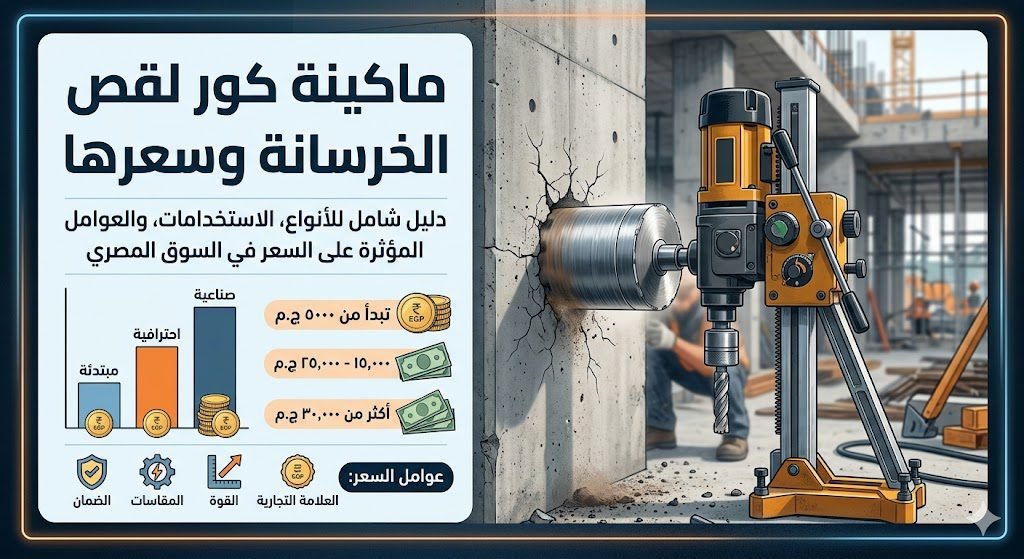 ماكينة كور لقص الخرسانة وسعرها