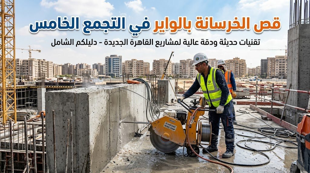 قص الخرسانة بالواير في التجمع الخامس